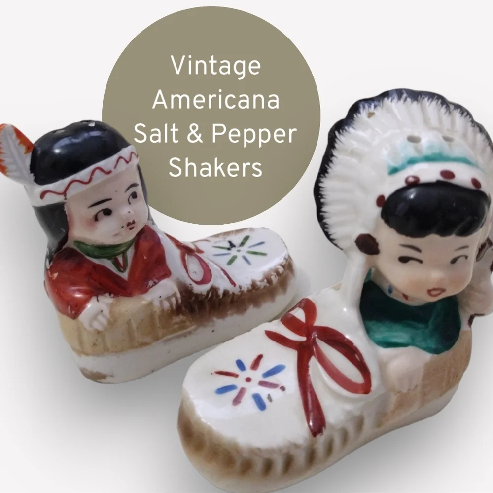Vintage Native American Charm - Salt and Pepper Shaker Set
